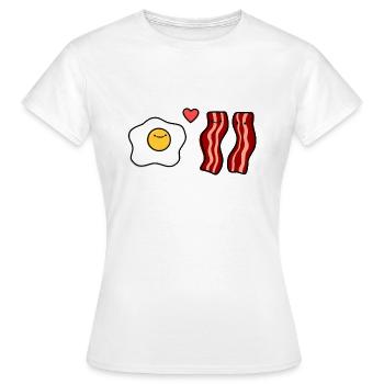 Speck und Ei - Frauen T-Shirt - Weiß - Vorne - AI Model Female 172 dark (172cm)