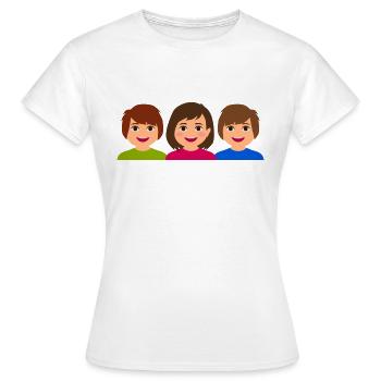 children - Women's T-Shirt - white - Front - AI Model Female 172 dark (172cm)