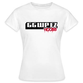 GG WP EZ NOOBS - Frauen T-Shirt - Weiß - Vorne - AI Model Female 172 dark (172cm)
