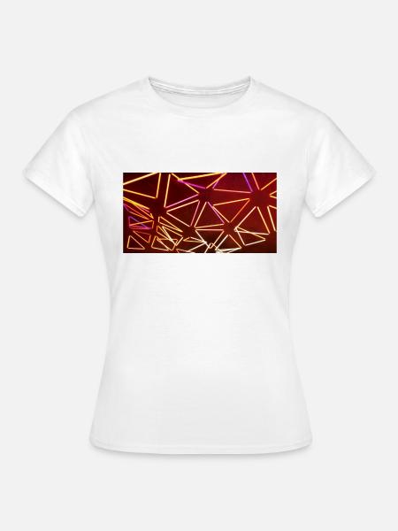 Luminale Triangel orange BST - Frauen T-Shirt - Weiß