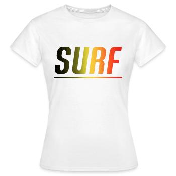 SURF SURFEUR SURFEUSE CADEAU SPORT BELGIQUE - T-shirt Femme - blanc - Devant - AI Model Female 172 dark (172cm)