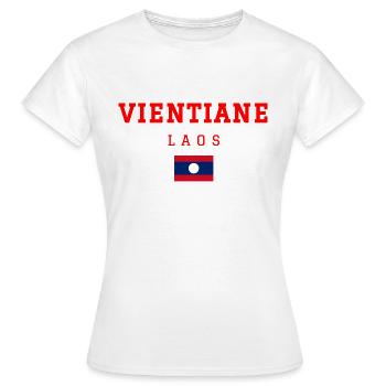Vientiane Laos - T-shirt Femme - blanc - Devant - AI Model Female 172 dark (172cm)