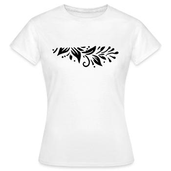 Leaves Decor - Women's T-Shirt - white - Front - AI Model Female 172 dark (172cm)