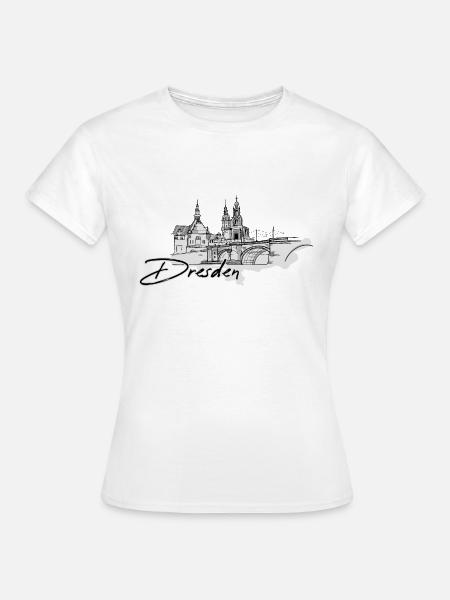 Dresden - Frauen T-Shirt - Weiß