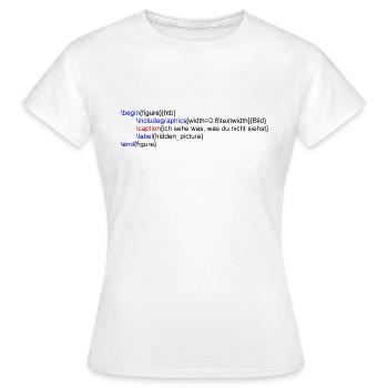 Latex Grafik - Frauen T-Shirt - Weiß - Vorne - AI Model Female 172 dark (172cm)