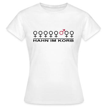 hahn im korb - Frauen T-Shirt - Weiß - Vorne - AI Model Female 172 dark (172cm)