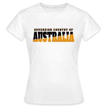 Pays Souverain d'AUSTRALIE - T-shirt Femme - blanc - Devant - AI Model Female 172 dark (172cm)