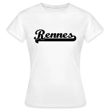 rennes schrift - Frauen T-Shirt - Weiß - Vorne - AI Model Female 172 dark (172cm)