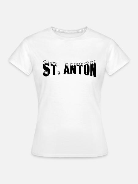 St Anton Skiort (Schnee) - Frauen T-Shirt - Weiß