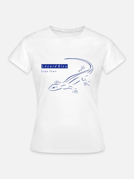 Lézard Bleu - Frauen T-Shirt - Weiß