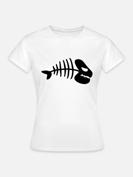 fish_dead_bone_jq1 - Frauen T-Shirt - Weiß
