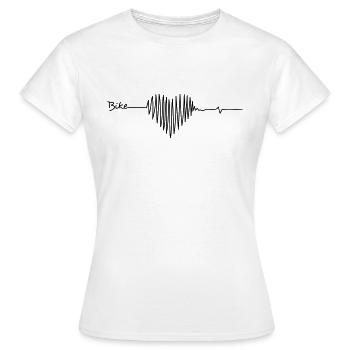 vélo de fréquence cardiaque - T-shirt Femme - blanc - Devant - AI Model Female 172 dark (172cm)