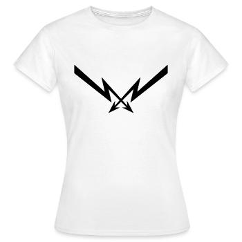clipart 2 blitze muster elektrisch strom energie s - Frauen T-Shirt - Weiß - Vorne - AI Model Female 172 dark (172cm)