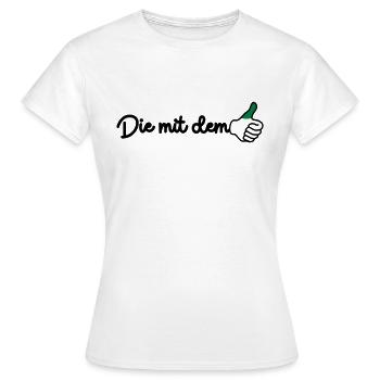Die mit dem grünen Daumen - Frauen T-Shirt - Weiß - Vorne - AI Model Female 172 dark (172cm)