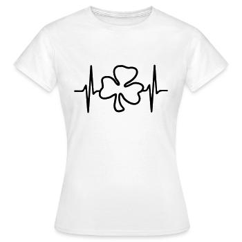 Trèfle trèfle Cloverleaf Saint-Patrick - T-shirt Femme - blanc - Devant - AI Model Female 172 dark (172cm)