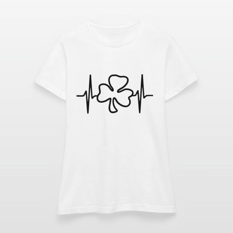 Trèfle trèfle Cloverleaf Saint-Patrick T-shirt Femme