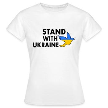 stand with ukraine - Women's T-Shirt - white - Front - AI Model Female 172 dark (172cm)