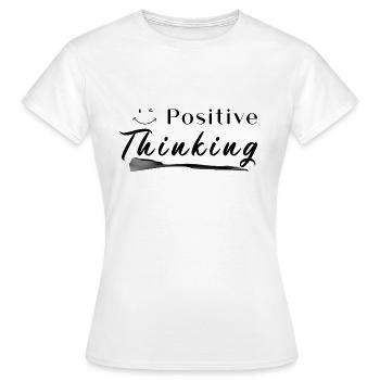 Positive Thinking - Women's T-Shirt - white - Front - AI Model Female 172 dark (172cm)