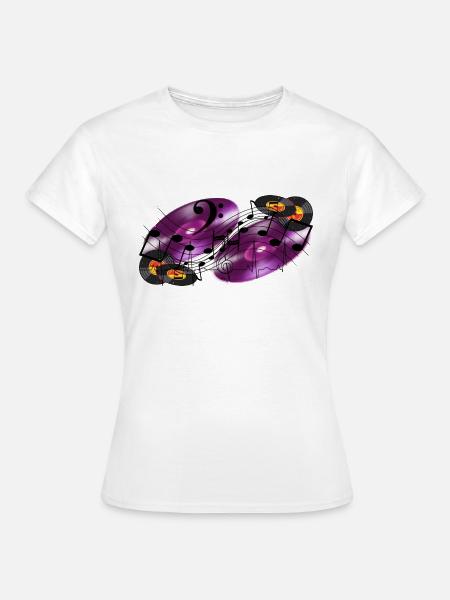 Music notes and Grooves - Frauen T-Shirt - Weiß