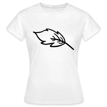 Blatt - Frauen T-Shirt - Weiß - Vorne - AI Model Female 172 dark (172cm)
