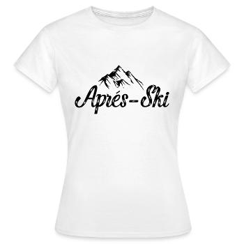 Après-ski - T-shirt Femme - blanc - Devant - AI Model Female 172 dark (172cm)