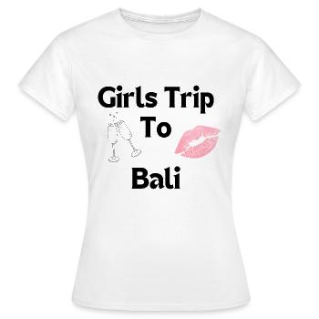 Girls Trip to Bali Hen Party - Women's T-Shirt - white - Front - AI Model Female 172 dark (172cm)