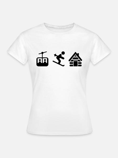 Ski - Frauen T-Shirt - Weiß