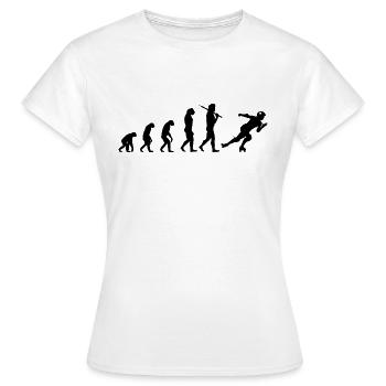 Evolution Quad Skate - Frauen T-Shirt - Weiß - Vorne - AI Model Female 172 dark (172cm)