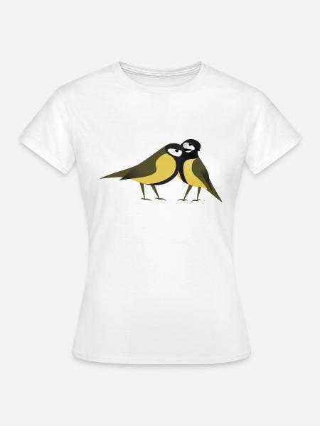 Kohlmeisen - Frauen T-Shirt - Weiß