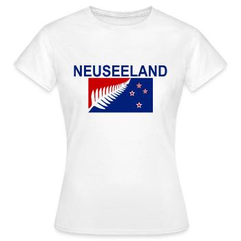 Nouvelle-Zélande avec le drapeau non officiel du Pacifique - T-shirt Femme - blanc - Devant - AI Model Female 172 dark (172cm)
