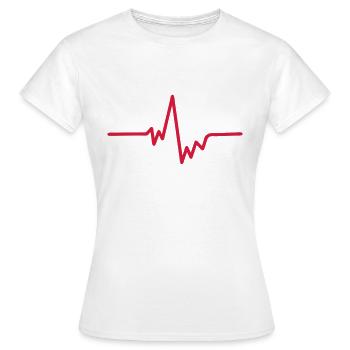 pulsation cardiaque amour son - T-shirt Femme - blanc - Devant - AI Model Female 172 dark (172cm)