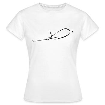 Avion - T-shirt Femme - blanc - Devant - AI Model Female 172 dark (172cm)