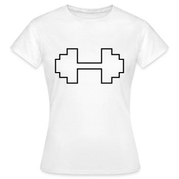 haltère - T-shirt Femme - blanc - Devant - AI Model Female 172 dark (172cm)