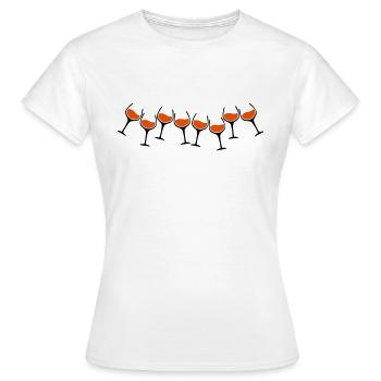 rotwein glaeser - Frauen T-Shirt - Weiß - Vorne - AI Model Female 172 dark (172cm)