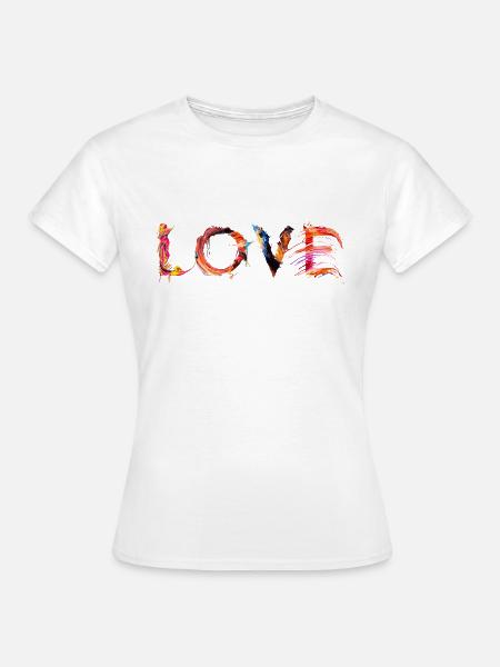 Love - Frauen T-Shirt - Weiß
