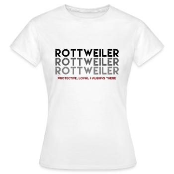 J’aime Rottweilers, Rottweilers, Rottweiler Dog - T-shirt Femme - blanc - Devant - AI Model Female 172 dark (172cm)