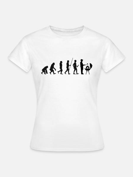 Grillen Evolution - Frauen T-Shirt - Weiß