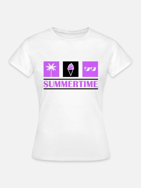 Summertime - Frauen T-Shirt - Weiß