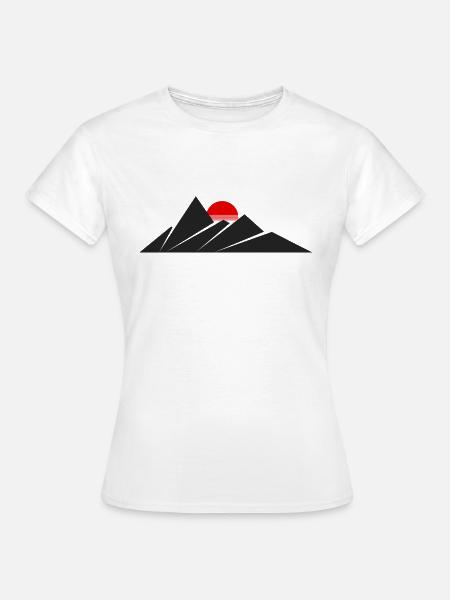 Berge Sonne - Frauen T-Shirt - Weiß