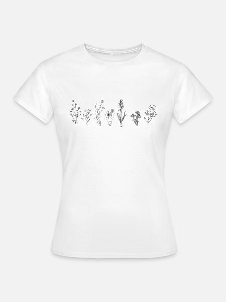 Wildblumen - Frauen T-Shirt - Weiß