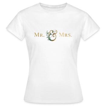 Mr. & Mrs. Eucalyptus customizable - Women's T-Shirt - white - Front - AI Model Female 172 dark (172cm)