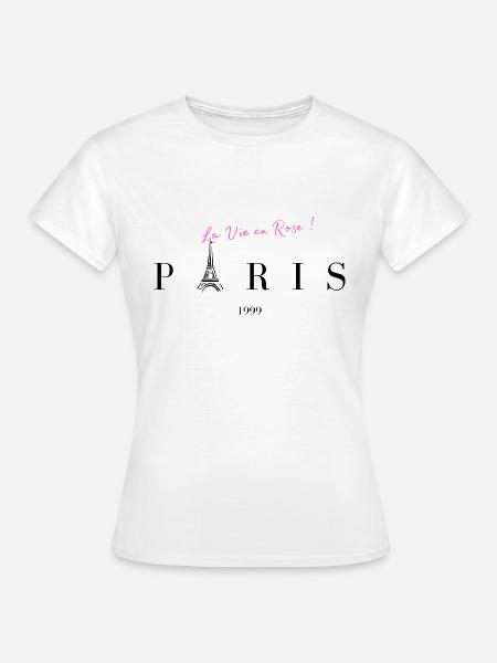 PARIS, la ville éternelle 1999 La Vie en Rose T-sh - T-shirt Femme - blanc