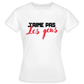 Anti-social - T-shirt humoristique - T-shirt Femme - blanc - Devant - AI Model Female 172 dark (172cm)