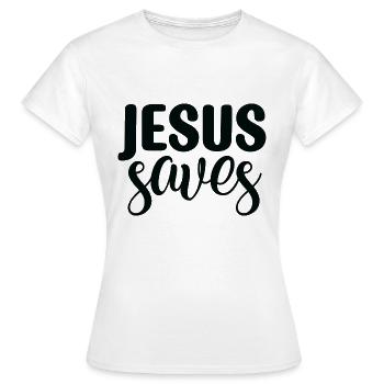 Jésus sauve - T-shirt Femme - blanc - Devant - AI Model Female 172 dark (172cm)