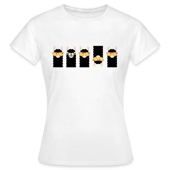 Die verrückten Alpakas in schwarz - Frauen T-Shirt - Weiß - Vorne - AI Model Female 172 dark (172cm)