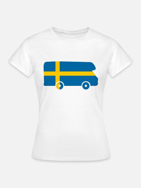 Wohnmobil Schweden Reise Urlaub Camper Aufkleber - Frauen T-Shirt - Weiß