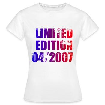 18. Geburtstag Limited Edition 04/2007 - Frauen T-Shirt - Weiß - Vorne - AI Model Female 172 dark (172cm)
