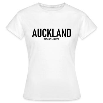 Auckland - Ville Lumière - Nouvelle-Zélande Neuseeland - T-shirt Femme - blanc - Devant - AI Model Female 172 dark (172cm)