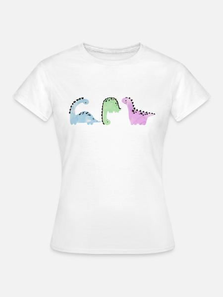 Dinos - Frauen T-Shirt - Weiß