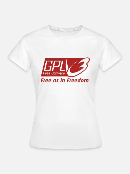 GPL - Free Software - Frauen T-Shirt - Weiß
